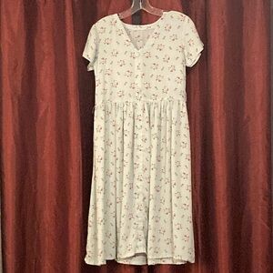 Floral Button-Down Midi Dress